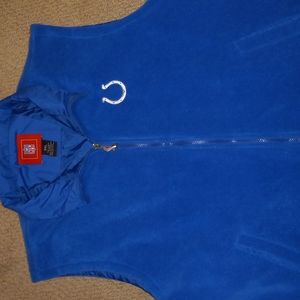 Men's NFL Indianapolis Colts zip-up fleece vest